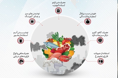 تغذیه مناسب، آسیب‌های ناشی از آلودگی هوا را کاهش می‌دهد