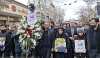 تشییع پیکر مطهر ۳ شهید جنگ رمضان در اردبیل