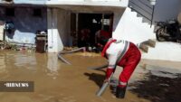 امدادرسانی هلال احمر به روستاهای گرفتار در سیلاب گرمی
